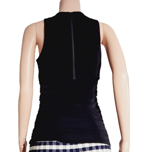 𝅺cache Woman's Sleeveless Beaded Front Blouse Built in Bra Size: S - Picture 4 of 8